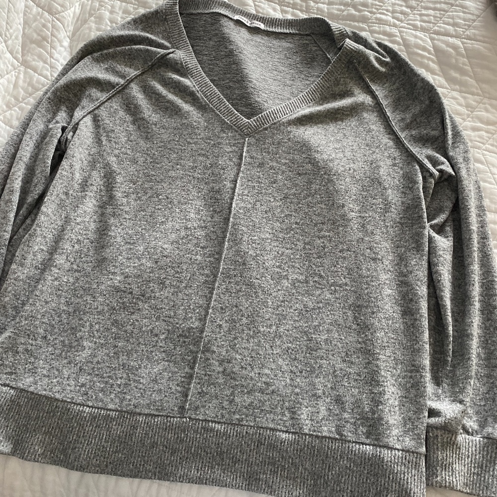 V neck cotton sweater